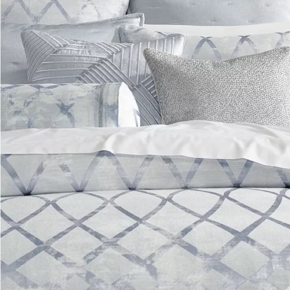 Macy’s Hotel Collection Dimensional King Duvet Cover, decorative pillow & covers